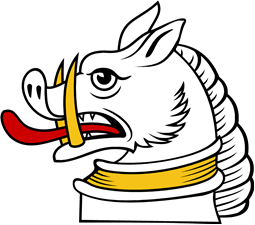 Boar Head and Neck Couped Collared