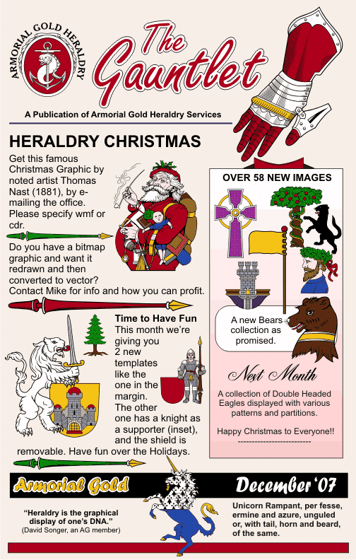 Armorial Gold December Newsletter