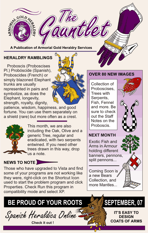 Armorial Gold September Newsletter