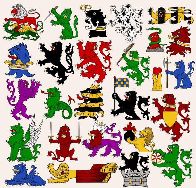 Heraldic Lion Samples