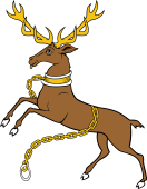 Stag Springing Collared and Chained