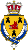 British Garter Coat of Arms for Rose (Scotland)