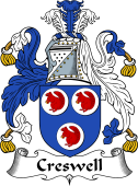 English Coat of Arms for the family Creswell