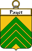 French Coat of Arms Badge for Payet or Paillet