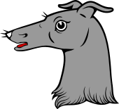 Greyhound Head Erased (Mouth Open)