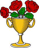 Roses (3) in Two Handled Cup