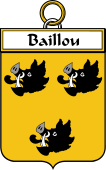 French Coat of Arms Badge for Baillou