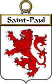 French Coat of Arms Badge for Saint-Paul