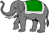 Elephant Passant with Blanket
