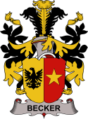 Coat of arms used by the Danish family Becker