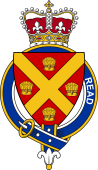 British Garter Coat of Arms for Read (England)