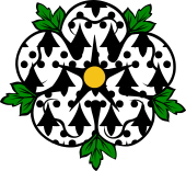 Heraldic Rose Ermine