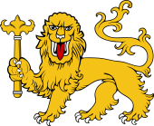 Lion Passant Guard Grasping Sceptre