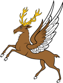Stag Springing Winged