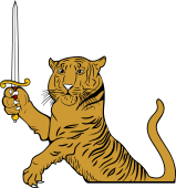 Demi Tiger Holding Sword