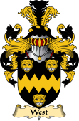 Irish Family Coat of Arms (v.23) for West