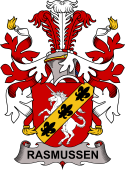 Coat of arms used by the Danish family Rasmussen or Erasmus