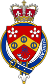 British Garter Coat of Arms for Duncan (Scotland)