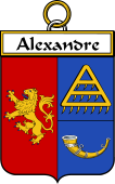 French Coat of Arms Badge for Alexandre
