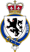 British Garter Coat of Arms for Owen (Wales)