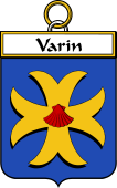 French Coat of Arms Badge for Varin