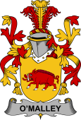 Irish Coat of Arms for Malley or O'Malley
