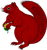 Squirrel Sejant Holding Acorn