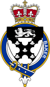 British Garter Coat of Arms for Baker (England)