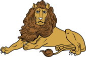 Lion Couchant Guardant