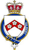 British Garter Coat of Arms for Gilbert (England)