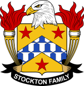 Coat of arms used by the Stockton family in the United States of America