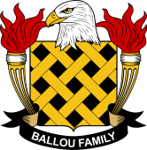 Coat of arms used by the Ballou family in the United States of America