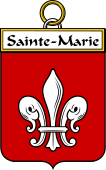 French Coat of Arms Badge for Sainte-Marie