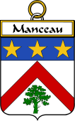 French Coat of Arms Badge for Manceau