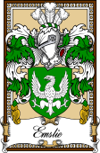 Scottish Coat of Arms Bookplate for Emslie or Emsley