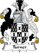 English Coat of Arms for the family Turner