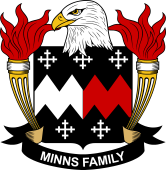Coat of arms used by the Minns family in the United States of America