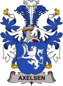 Coat of arms used by the Danish family Axelsen