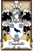 Scottish Coat of Arms Bookplate for Craigdaillie or Craigdallie