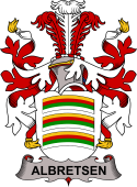 Coat of arms used by the Danish family Albretsen