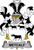 Irish Coat of Arms for Metcalf or Metcalfe