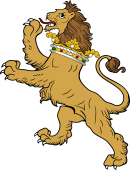 Lion Rampant Ducally Gorged