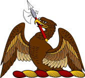 Demi Eagle Holding Battle Axe