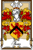 Scottish Coat of Arms Bookplate for Thoms (Forfar)