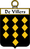French Coat of Arms Badge for De Villers