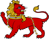 Lion Passant Reg-Chained Collared