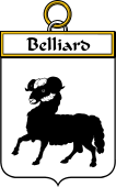 French Coat of Arms Badge for Belliard