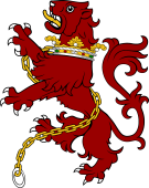 Lion Rampant Ducally Gorged and Chained
