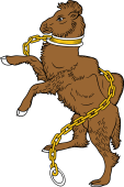 Camel Rampant Collared and Chained
