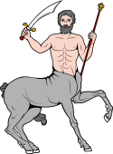 Centaur Holding Sword and Sceptre
